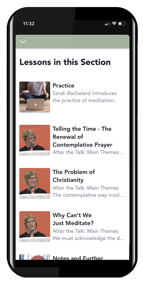 WCCM Course Lesson mobile view